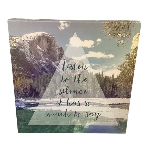 Wrapped Canvas Listen to the Silence It Has So Much To Say Wall Art Artwork - Picture 1 of 4
